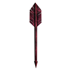 Bold Arrow with a Strong Defined Structure in Deep Isolated on Transparent Background