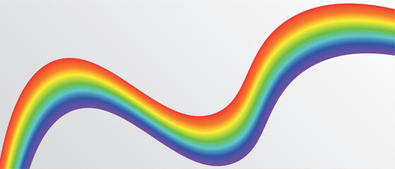 Abstract rainbow gradient element with lines and waves. Vector illustration of background	
