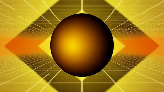 Orange and Yelow Sci-Fi Blinded Ellipse Background VJ Loop in 4K