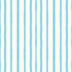 Seamless pattern with uneven blue stripes