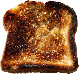 Golden Brown Toasted Bread Slice with Crispy Edges