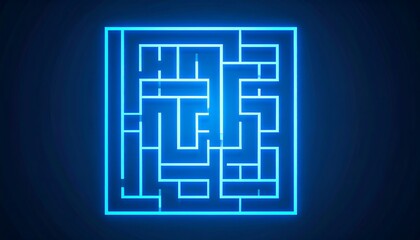 Neon Maze Puzzle.