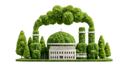 Green Architecture EcoFriendly Building Sustainable Design Nature Concept