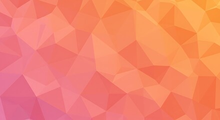 Fototapeta premium Warm Sunset Hues: Abstract Low-Poly Art