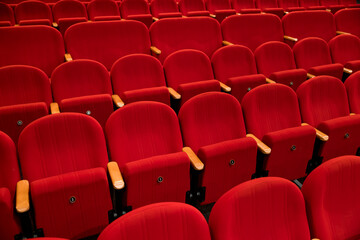 Obraz premium rows of red seats