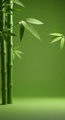 Serene Bamboo Grove: 3D Render in Lush Green