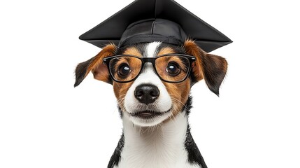 卒業犬の知的な瞳