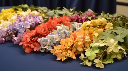 Rainbow Floral Arrangement Artificial Flowers Bouquet