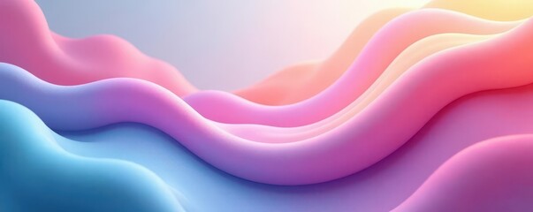 Soft pastel hues, flowing lines & organic forms, soft, flowing, illustration