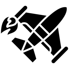 crash plane glyph icon