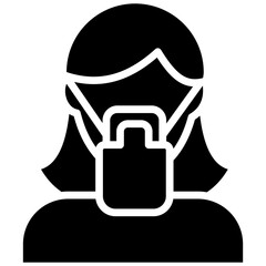 oxygen mask glyph icon