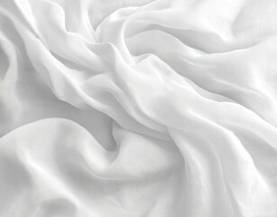 Obraz premium Soft white fabric gently folded and flowing creating smooth and delicate textures with light and shadow