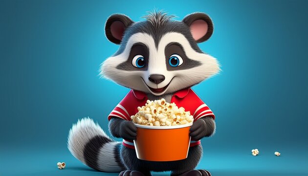 Dachs mit Popcorn