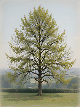 Spalierbaum, Birnbaum, an einer Scheunenwand