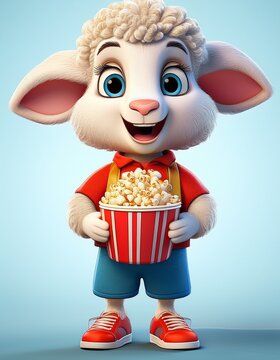 Lamm mit Popcorn