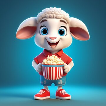 Lamm mit Popcorn