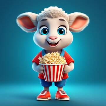 Lamm mit Popcorn