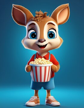 Rehkitz mit Popcorn