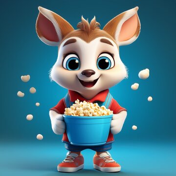 Rehkitz mit Popcorn