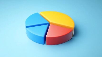 A financial pie chart and line graph in vibrant colors, depicting key business data and market insights on a sleek, modern screen.