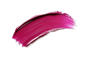 Test swatch of bright lipstick drawn on a white background
