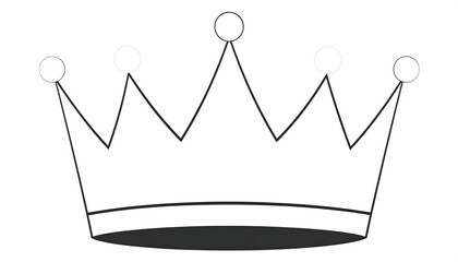 Simple Line Crown Illustration.