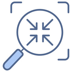 Obraz premium Zoom In Blue Icon