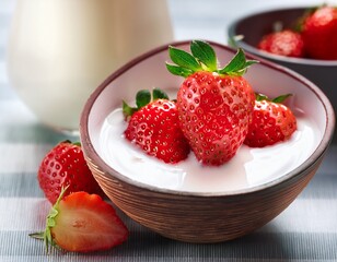 strawberry in milk