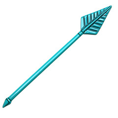 Contemporary Arrow with Streamlined Lines in Vibran Isolated on Transparent Background