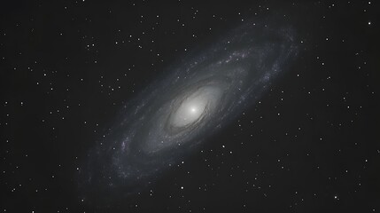 Naklejka premium Spiral Galaxy in Deep Space Cosmic Background Stars