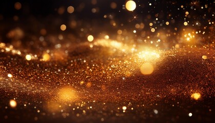 Obraz premium abstract golden glitter background with bright sparkles