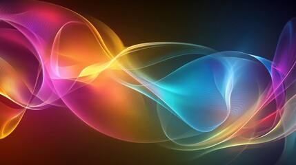 Naklejka premium Colorful abstract design with flowing, vibrant shapes.