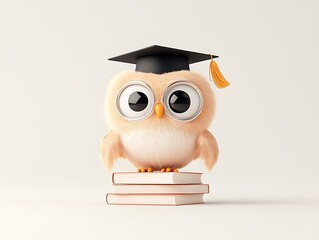 卒業式フクロウ：３Dふわふわモデリング