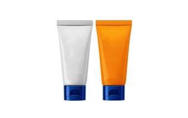 sunscreen tube mockup image on white background