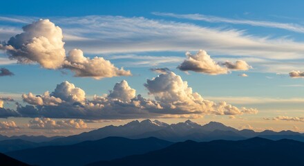 Clouds Over Mountain Range