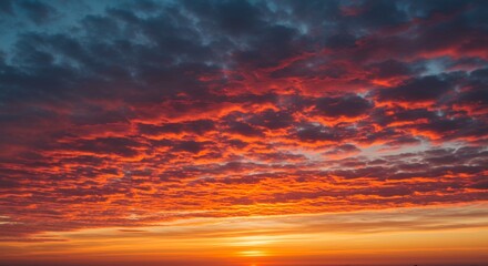 Dramatic Sunset Sky with Clouds