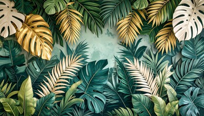 Tropical Foliage Decor Frame.