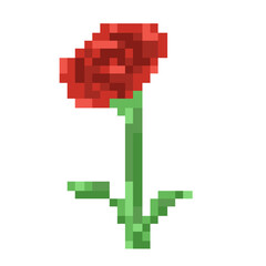 Obraz premium Simple flower pixel art