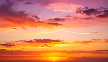 Obraz premium Vibrant Sunset Sky Landscape.