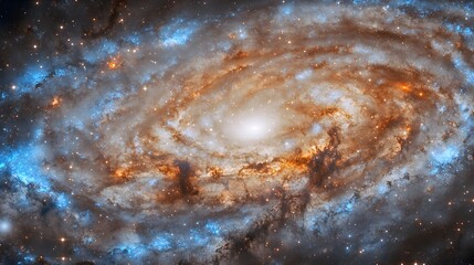 Spiral Galaxy Cosmic Nebula Space Background Stars Universe