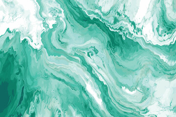 ocean wave swirling abstract design in green and white, resembling marble. the fluid pattern creates a calming and artistic effect,  backgrounds or textures.
