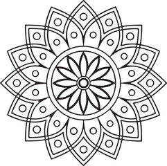 Intricate Flower Mandala &ndash; Printable Outline for Coloring
