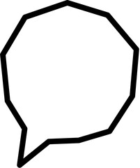 outline speech bubbles geometric shapes, perfect for comics, chats, and graphic design.	