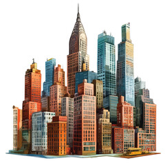Naklejka premium city clip art