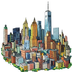 Obraz premium city clip art
