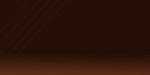 Dark brown Studio background. Brown Background Empty Room Studio with table. Space for selling products on the website. Vector illustration.