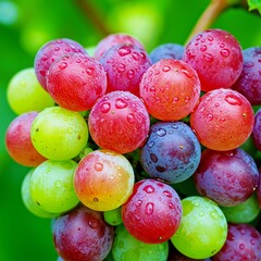 red and green grapes