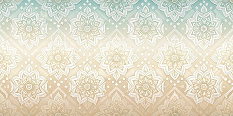 Elegant Floral Mandala Pattern with Subtle Gradient and Geometric Underlay