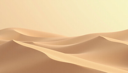 Desert Erg Dunes With Warm Sand Gradient