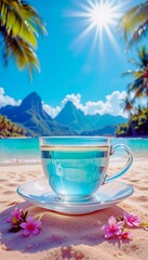 Fototapeta premium A cup of transparent water